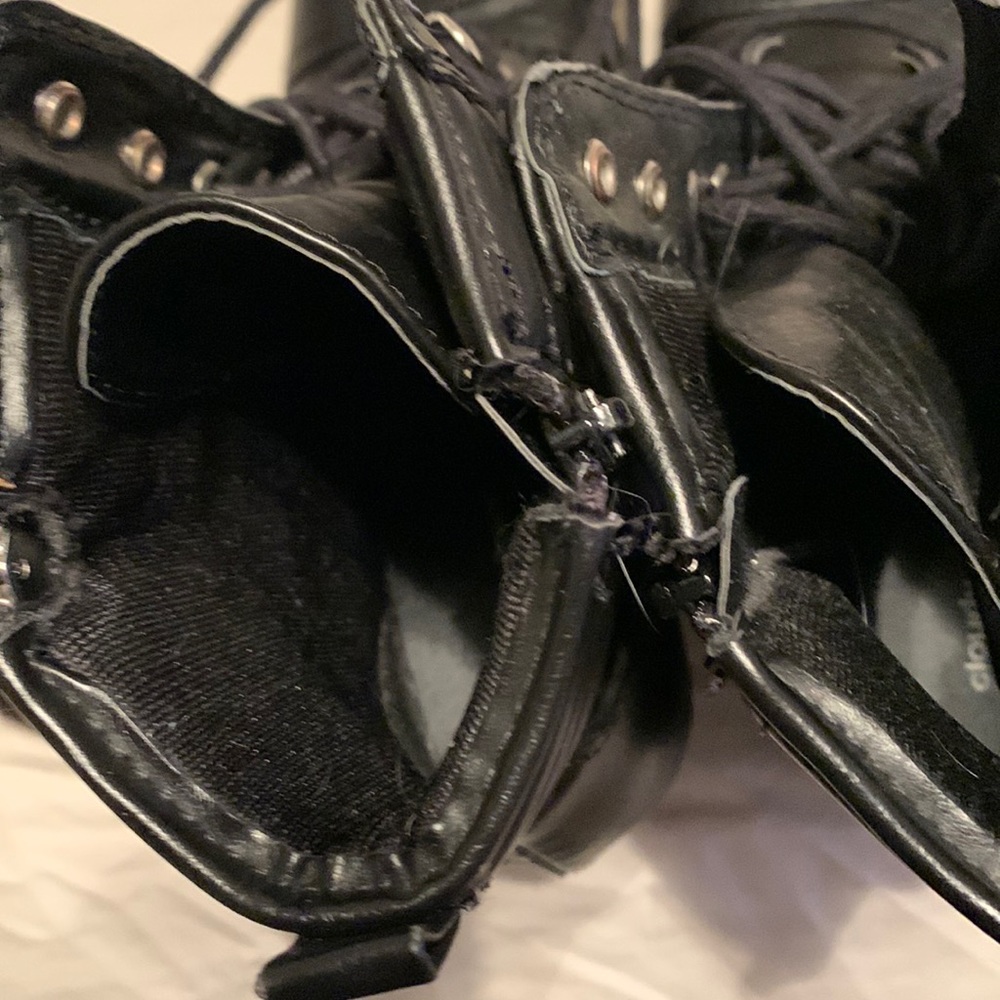 Black lace up boots